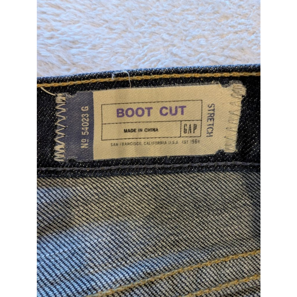 Women's GAP Blue Boot Cut Jeans Size 12L Denim - Picture 3 of 10